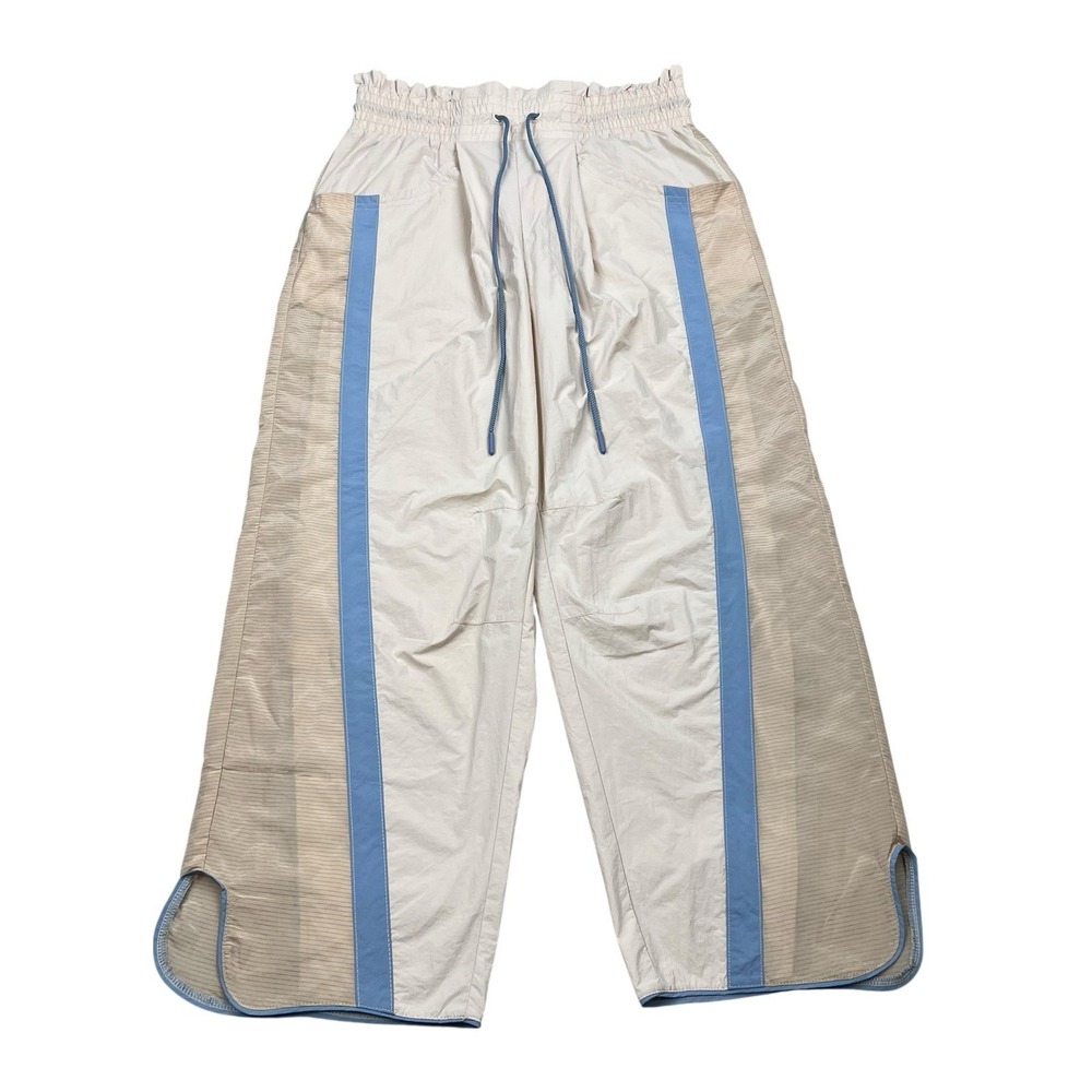 Free People White and Blue Track Pants